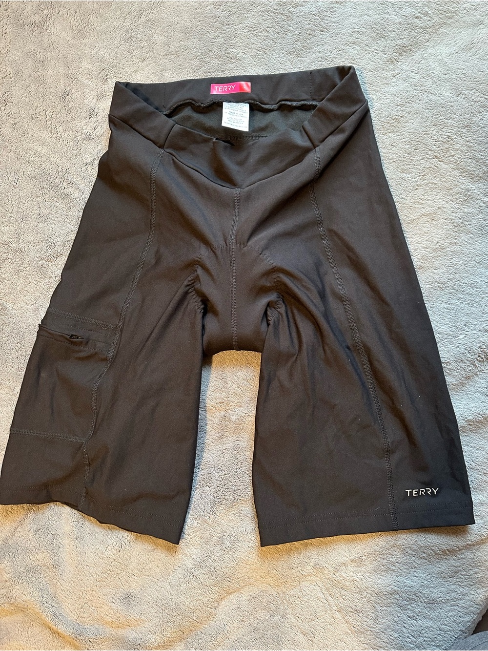 TERRY, Women's Black Bike Shorts with Pocket
